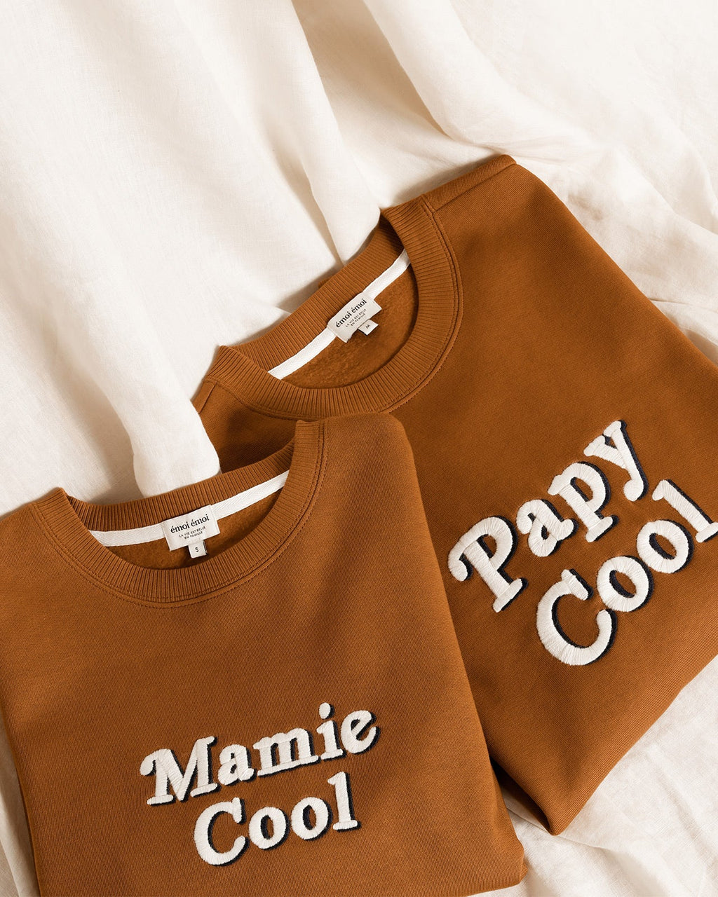 Le Sweat Papy Cool En Coton Bio - Caramel