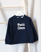 Le sweat Petit ours en coton bio - charbon Sweatshirts CRS