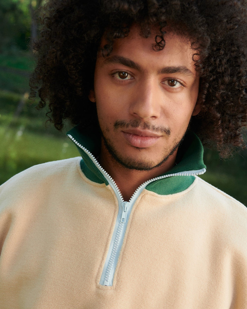 Le Sweat Stan En Polaire Recyclée Et Col Zippé - Latte