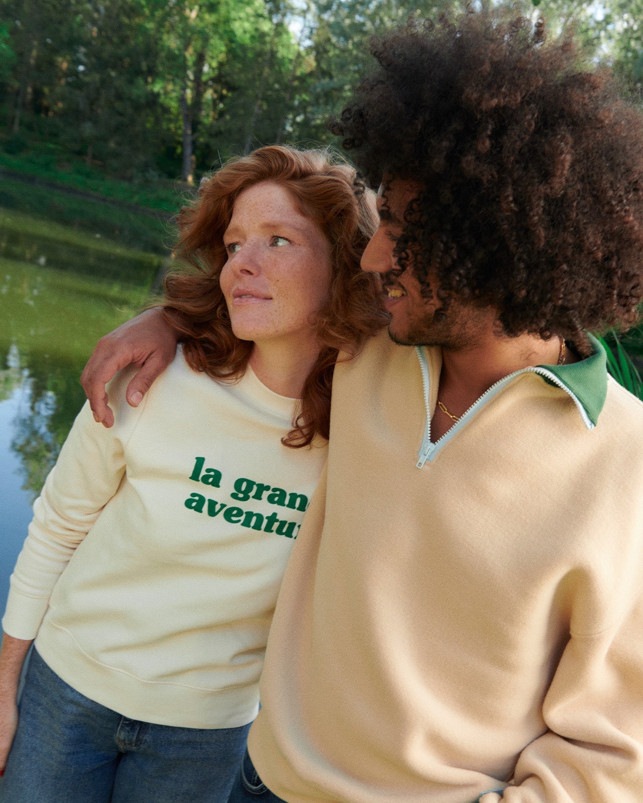 Le Sweat Stan En Polaire Recyclée Et Col Zippé - Latte