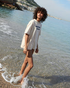 Le T-Shirt Maman Louve En Coton Bio - Latte