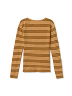 Top Leeve - Rayures Moutarde - Femme