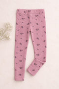 Legging Lili Fleuri - Enfant Fille - Vieux Rose