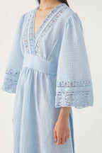 Robe Longue Lena - Ciel
