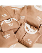 L'Ensemble De Pyjama Mini Cool En Coton Bio Nid D'Abeille - Praliné