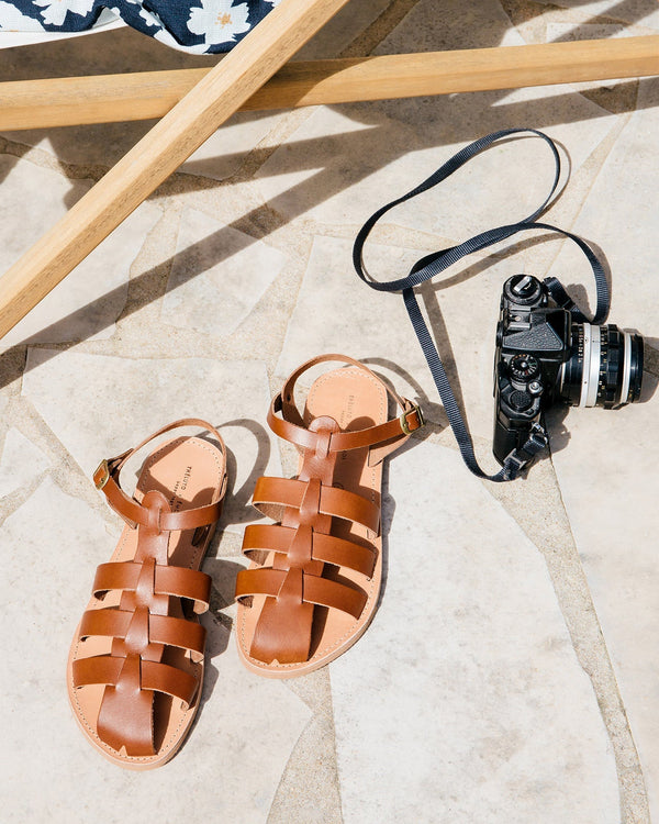Les Sandales Mathis Homme En Cuir Naturel - Théluto X Émoi Émoi