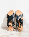 Les Sandales Tom Femme En Cuir Noir - Théluto X Émoi Émoi