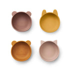 Lot De 4 Bols En Silicone Iggy - Mélange De Roses