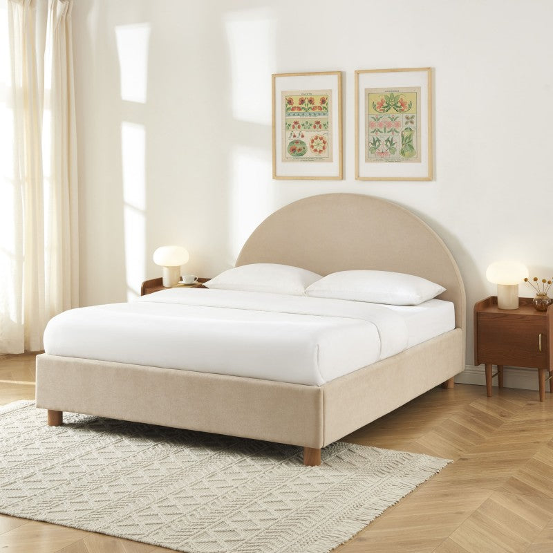 Taijo - Lit - Velours - Beige Sable