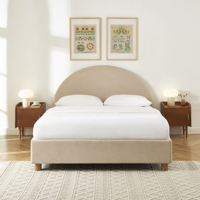 Taijo - Lit - Velours - Beige Sable
