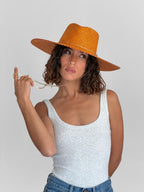 Chapeau Paille Livy Jr - Apricot Burgundy