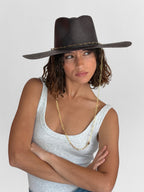 Chapeau Paille Livy Jr - Chocolat Black