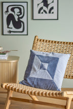 Aban - Coussin - Bleu - Coton