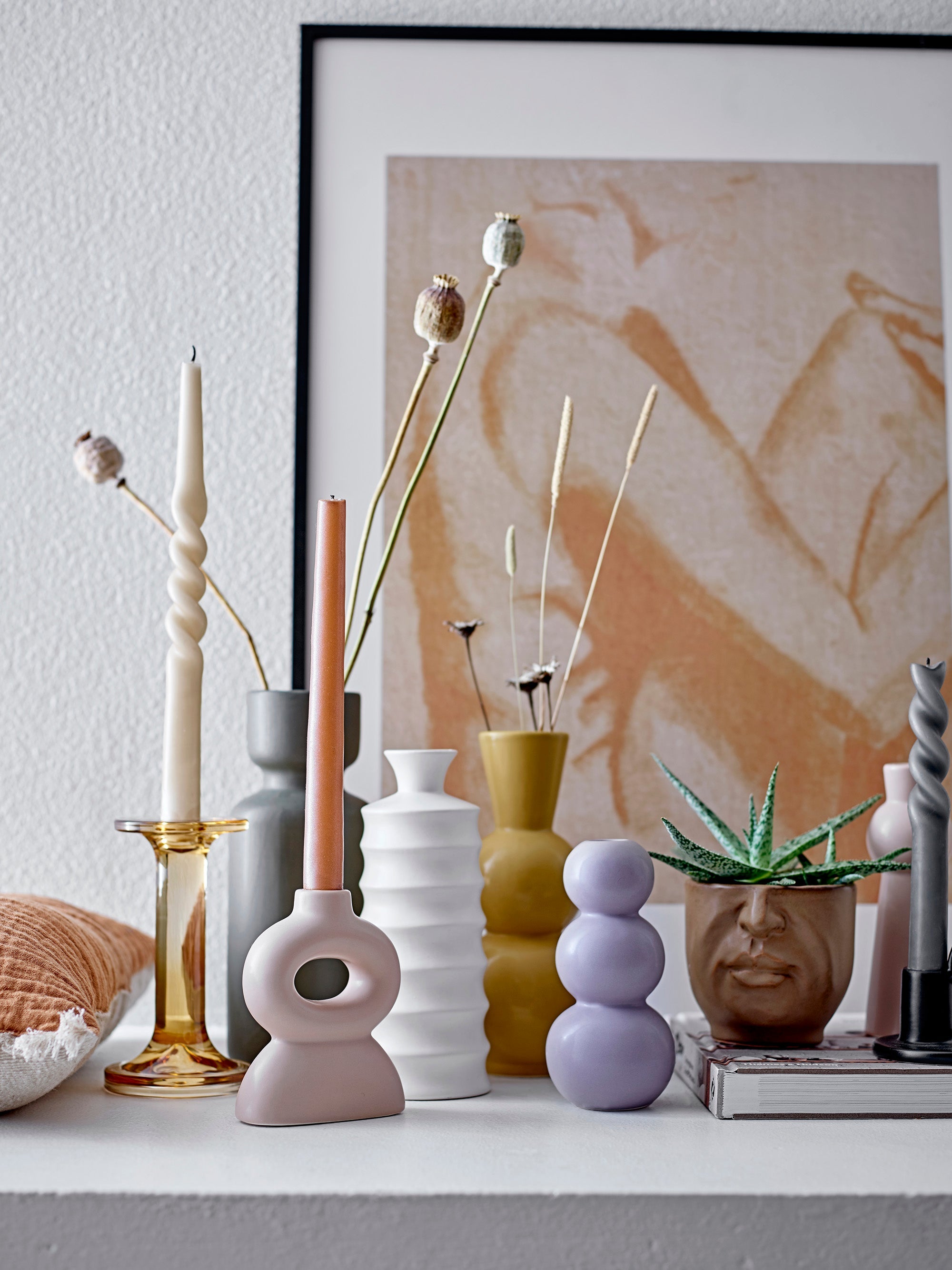 Jamey - Bougeoir - Marron - Verre