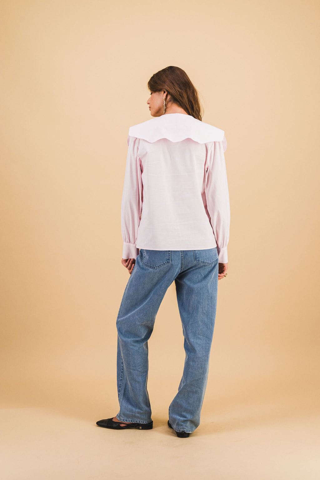 Chemise Col Rose Pâle