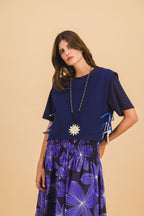 Top En Laine Tiana Marine