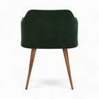 lot 2 chaises daisy velours vert fonce
