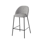 lot 2 chaises de bar tissu gris chine 66 cm karl