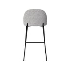 lot 2 chaises karl de bar tissu gris chine 66 cm