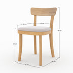 lot 2 chaises keno bois et tissu beige rendez vous deco