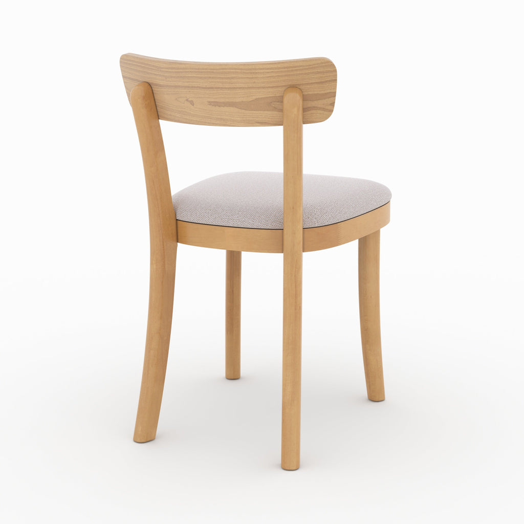 lot 2 chaises keno en bois et tissu beige
