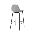 lot 2 chaises pour ilot central en tissu gris clair chine 65 cm henrik