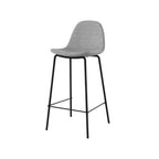 lot 2 chaises pour ilot central en tissu gris clair chine henrik 65 cm