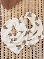 Lot De 2 Bavoirs Bandana - Mael - Tigre
