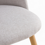 lot de 2 chaise cozy en tissu taupe chine clair