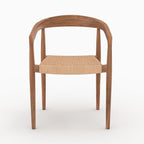 lot de 2 chaises bali bois de teck et corde synthetique