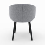 lot de 2 chaises cecilia en tissu gris fonce chine