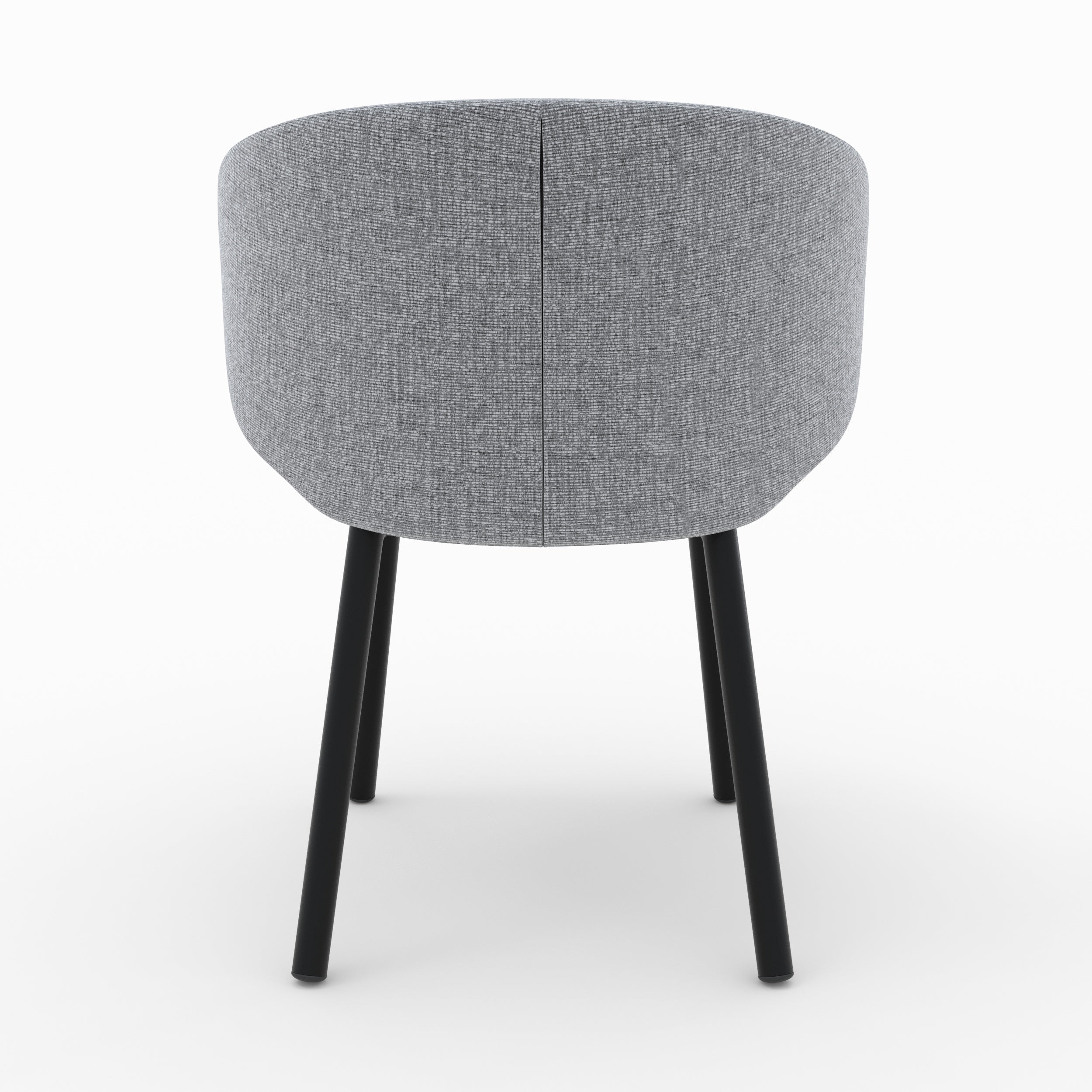 lot de 2 chaises cecilia en tissu gris fonce chine