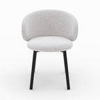 lot de 2 chaises cecilia en tissu gris tres clair chine lot de 2