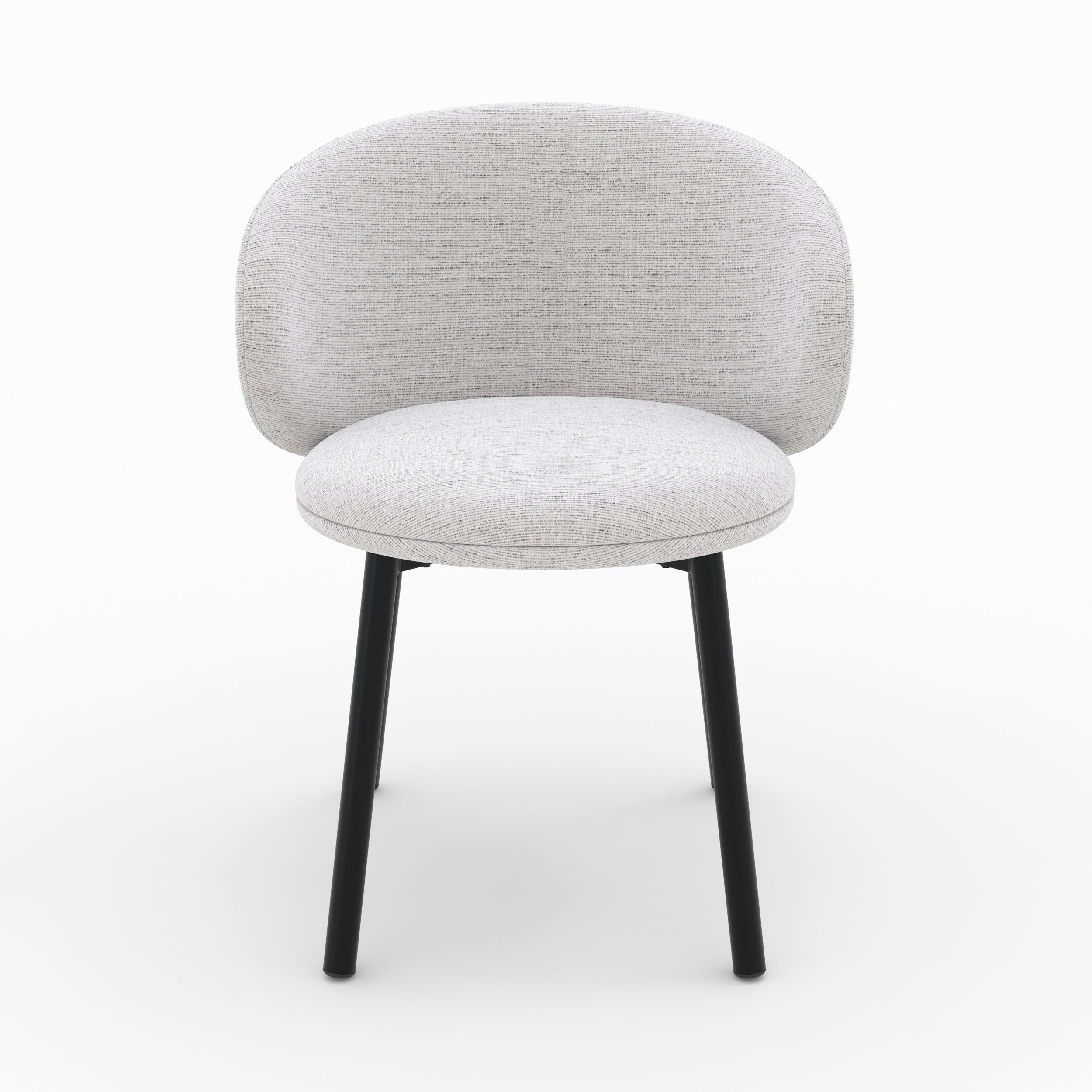 lot de 2 chaises cecilia en tissu gris tres clair chine lot de 2