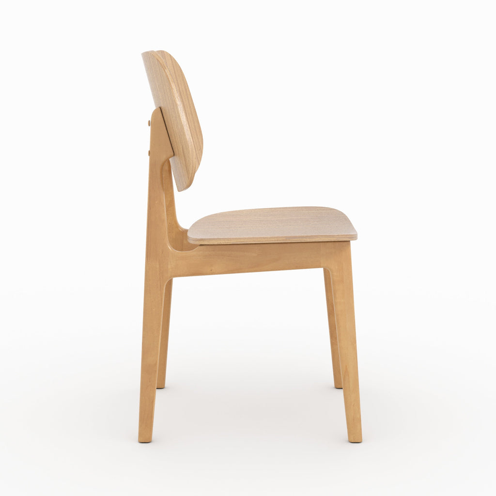 lot de 2 chaises clyde en bois clair