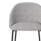 lot de 2 chaises de bar 66 cm tissu gris chine karl