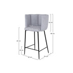 lot de 2 chaises de bar rosy grise 75 cm