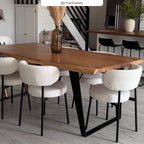 lot de 2 chaises en tissu bouclette_beige maelie