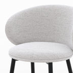lot de 2 chaises en tissu gris chine clair cecilia