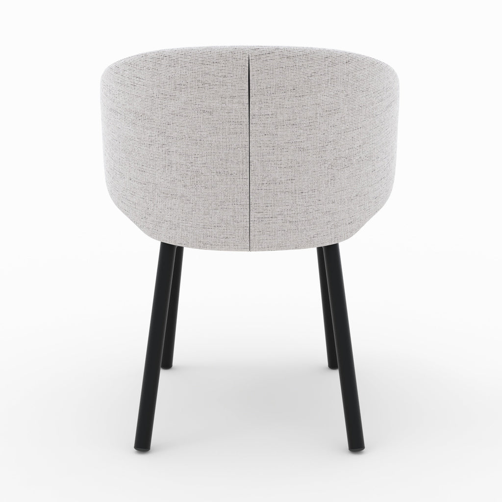 lot de 2 chaises en tissu gris clair chine