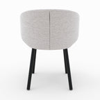 lot de 2 chaises en tissu gris clair chine