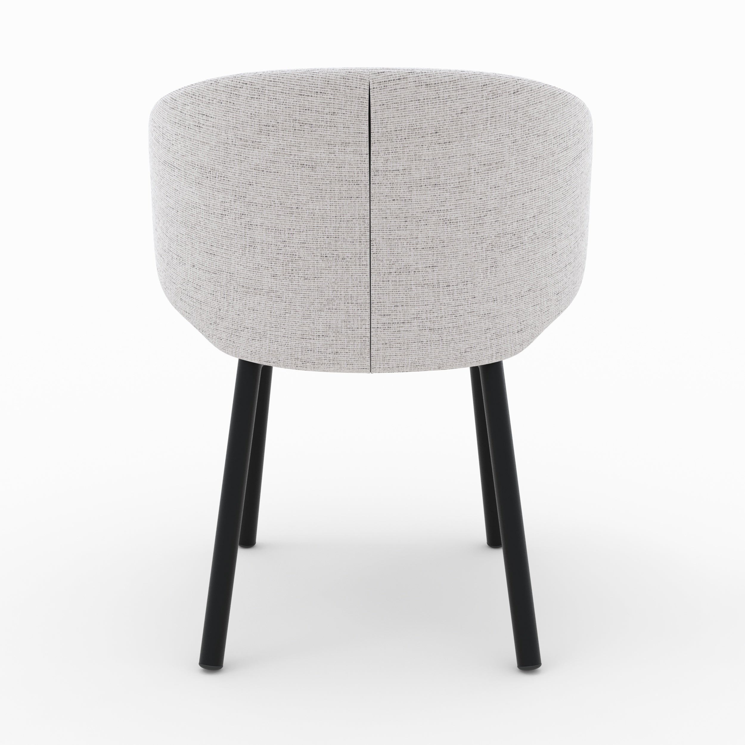 lot de 2 chaises en tissu gris clair chine