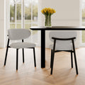 lot de 2 chaises en tissu gris clair nao