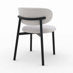 lot de 2 chaises nao en tissu gris clair chine