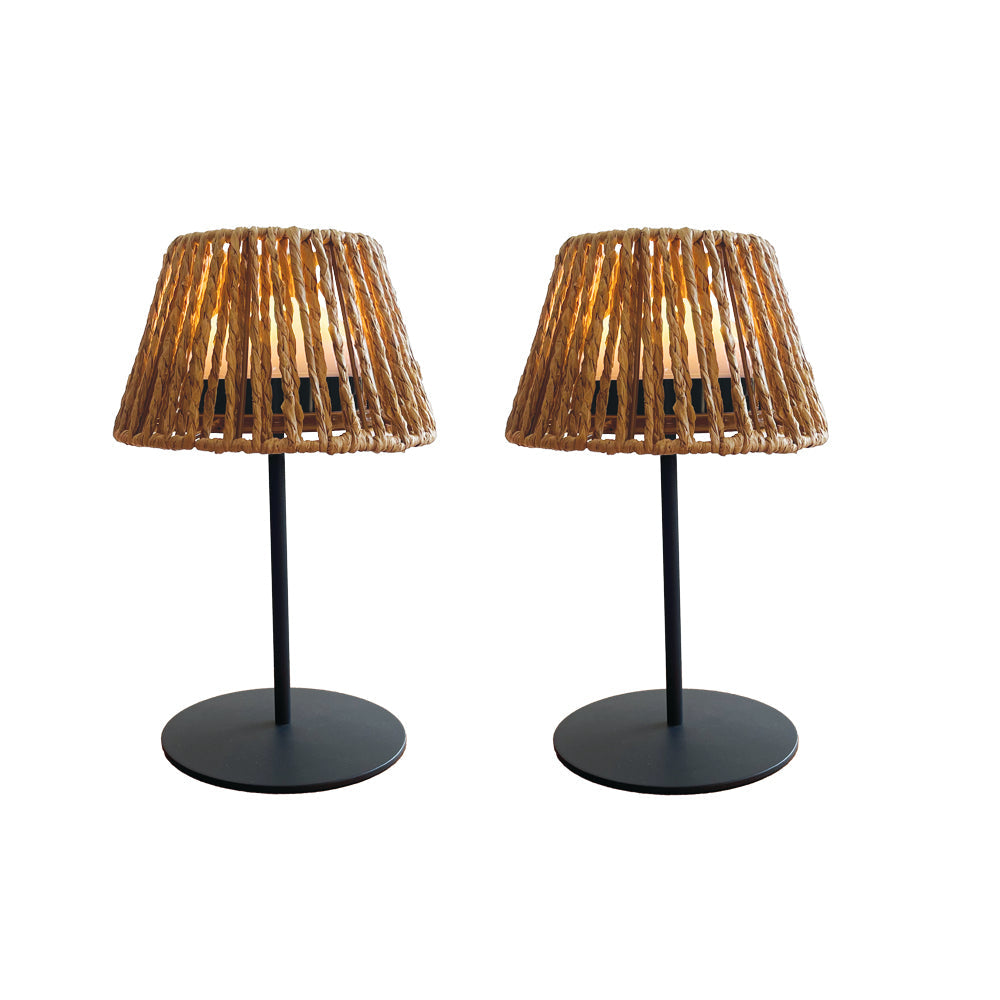 Raffy - Lampe De Table Sans Fil - Polyrotin - Beige