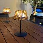 Raffy - Lampe De Table Sans Fil - Polyrotin - Beige