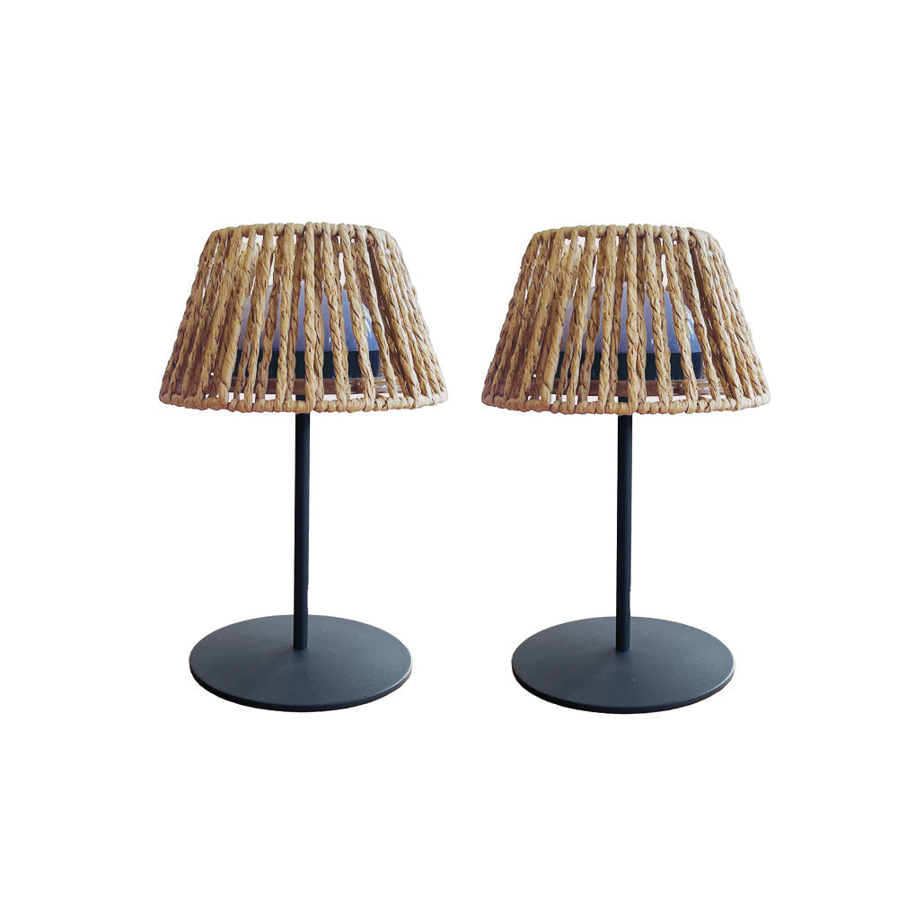 Raffy - Lampe De Table Sans Fil - Polyrotin - Beige