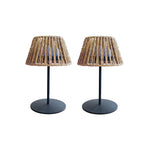Raffy - Lampe De Table Sans Fil - Polyrotin - Beige
