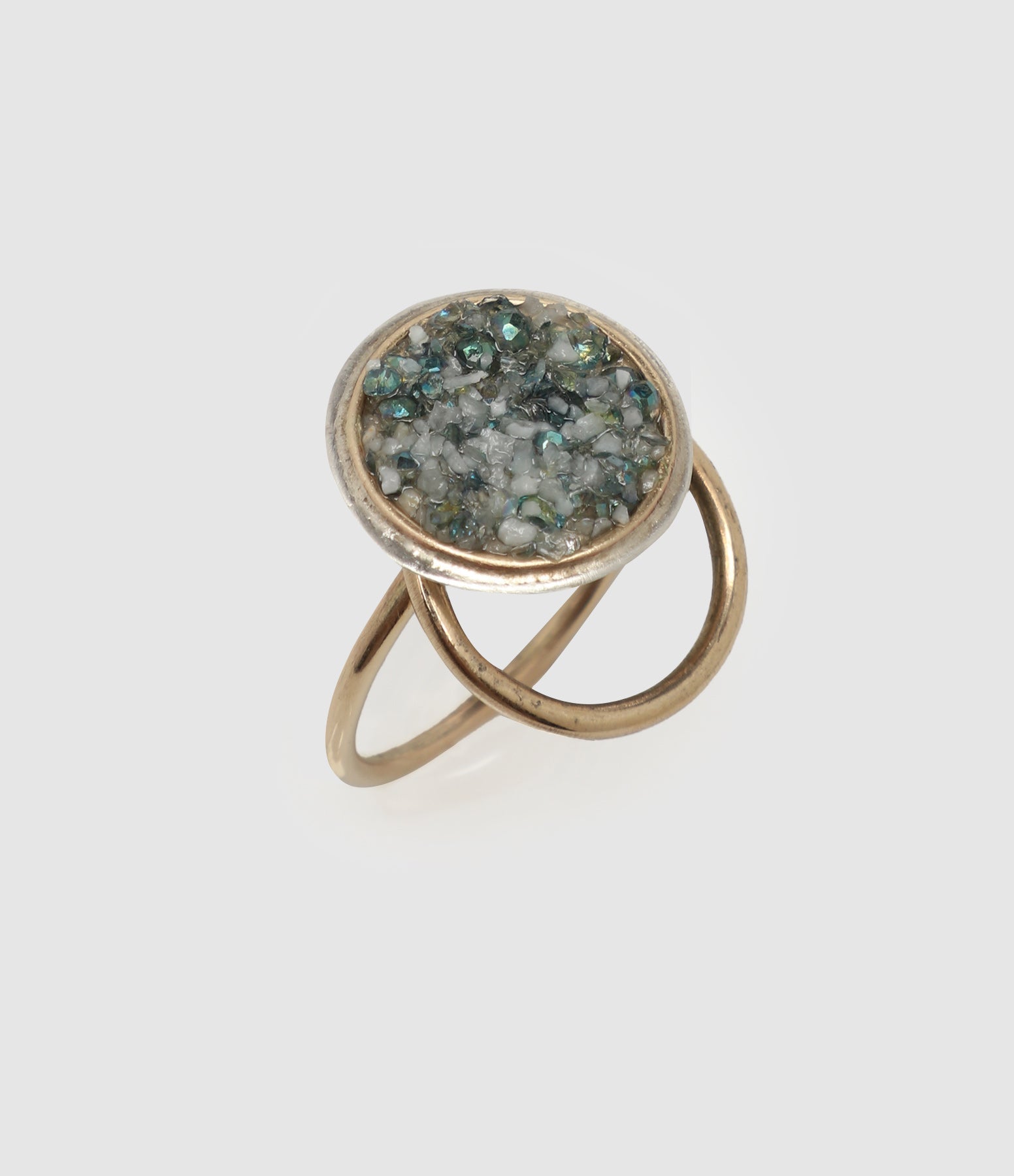 Lsonge - Bague Sublime Articulée Bliss Cristal Or - Femme