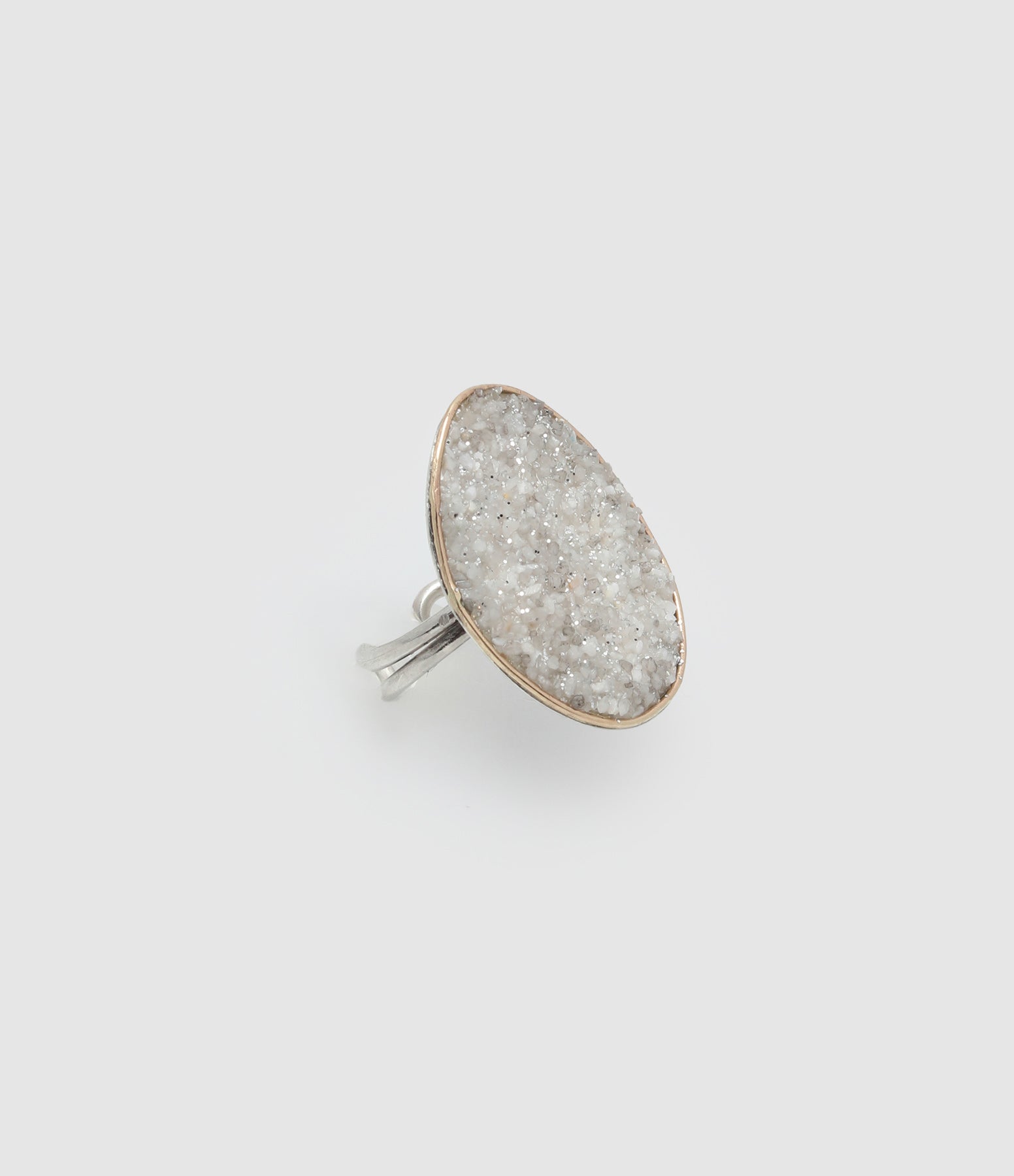 Lsonge - Bague Sublime Stella Xl Gris Or - Femme